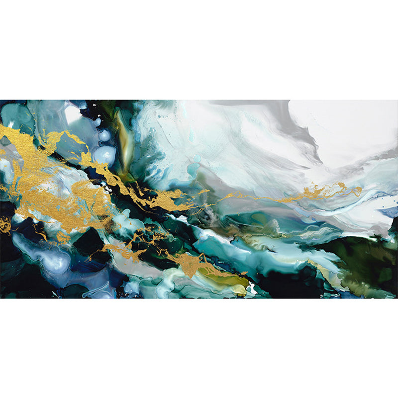 Full Size Wall Mural in Yellow and Green Non-Woven Material Wall Art for Home Decor, Made to Measure