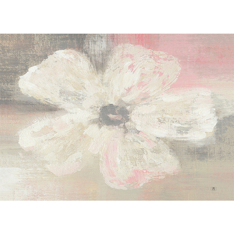 Illustration Blossoming Flower Wall Decor Personalized Size Wall Mural Decal for Girl's Bedroom, Custom-Printed