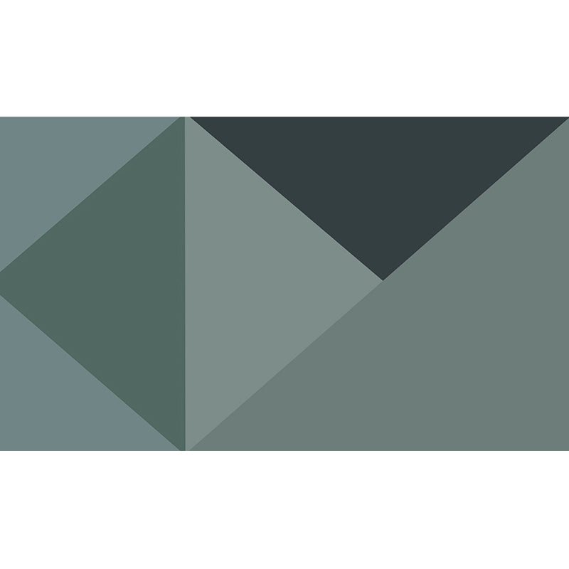 Extra Large Minimalist Wall Mural in Green Triangle Wall Art, Personalized Size Available