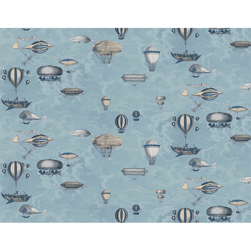 Stain-Resistant Balloon Mural Wallpaper Non-Woven Material Cartoon Wall Art for Children's Bedroom