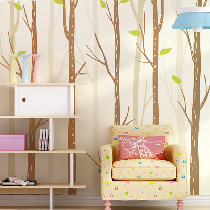 Extra Large Wall Mural Minimalist Unique Wall Covering in Pastel Brown