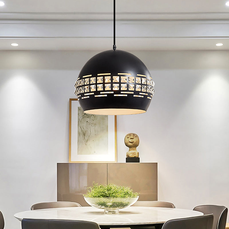 Minimalist 1 Kopf Drop -Anhänger mit Metallschatten Schwarzer Deckenhängung Lampe Deckenlampe