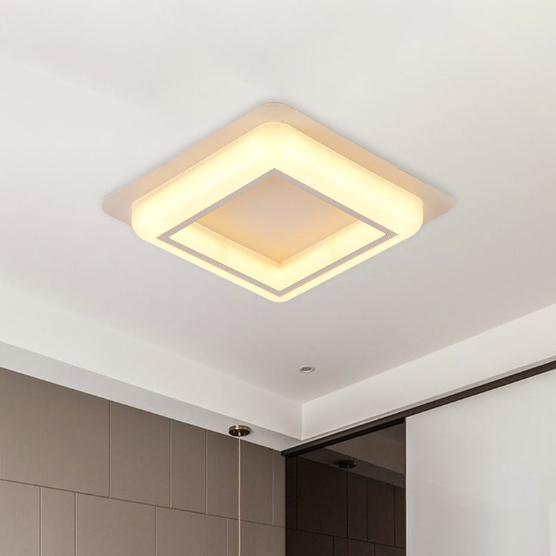 Vierkant plafondinbouw moderne acryl slaapkamer LED inbouwlamp in wit/zwart/grijs
