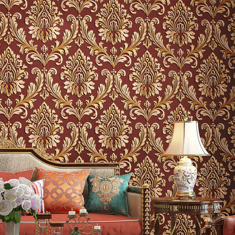 Classic Damask Design Wall Art for Bedroom Decoration, 20.5"W x 33'L Wall Art in Light Color