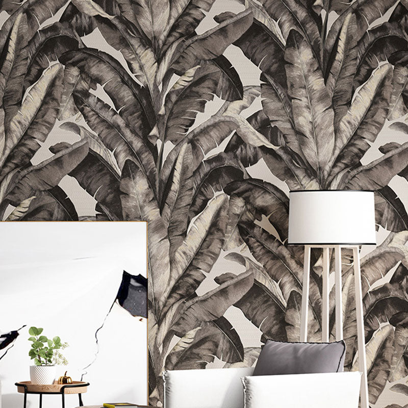 Tropical Banana Leaf Wall Covering for Accent Wall Contemporary Wallpaper, 33' by 20.5"