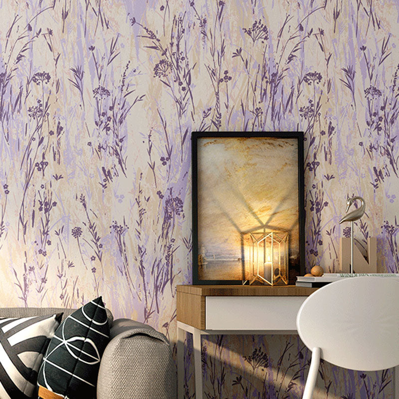 Oil Painting of Flowers Wallpaper Non-Woven Fabric Wall Covering for Living Room Decor, 20.5" x 33'
