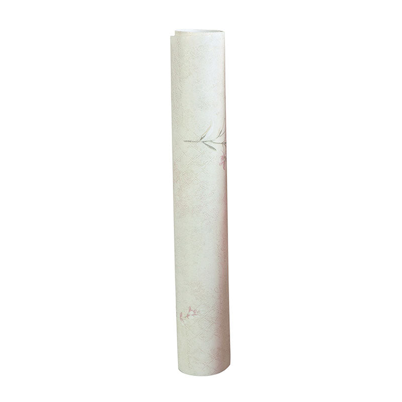 Soft Color Minimalist Wall Covering 20.5 in x 33 ft Flower and Leaf Wallpaper Roll for Girl's Bedroom