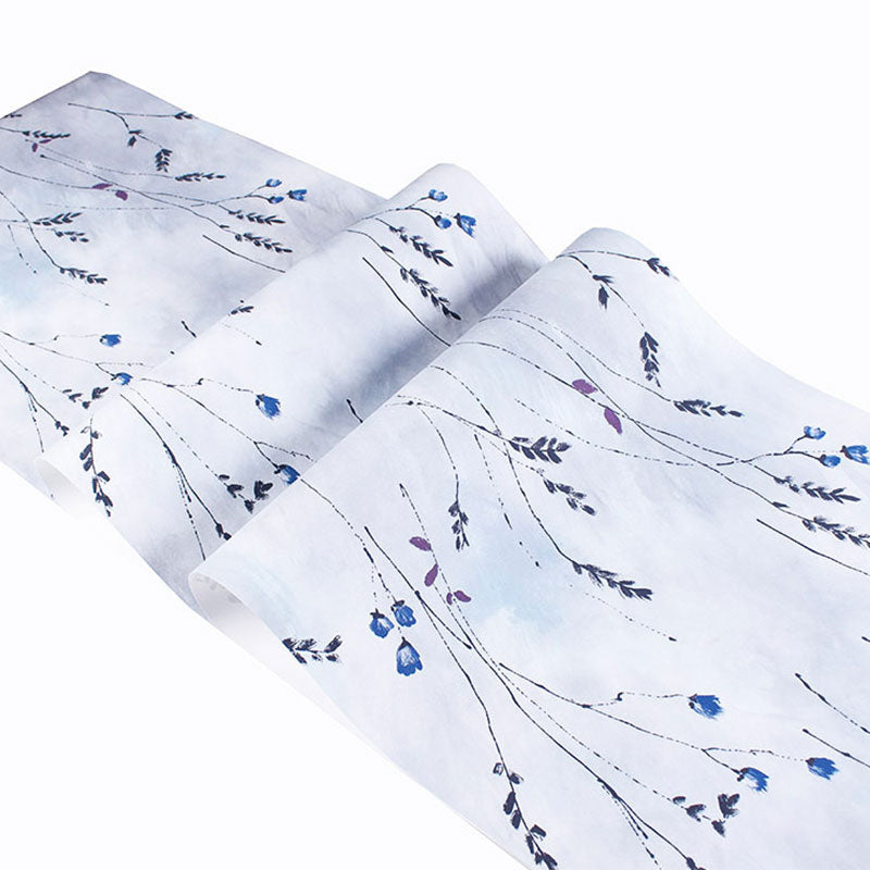 Water-Resistant Floral Design Wallpaper 20.5"W x 33'L Contemporary Wall Covering for Guest Room Decoration