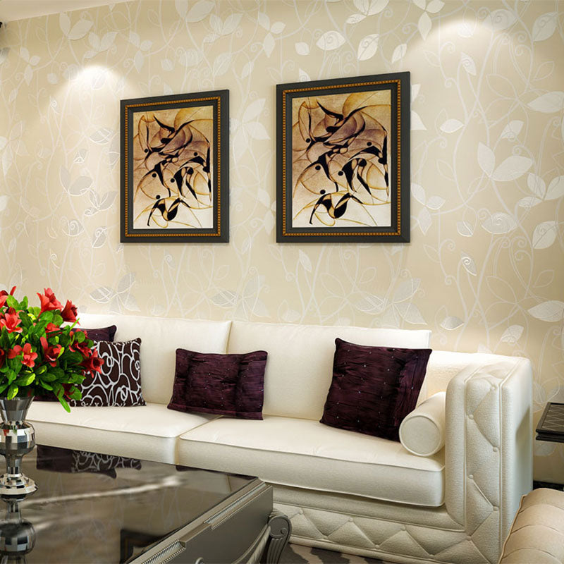 Entwined Leaves Wall Art 900 Wallpaper Roll for Girl's Bedroom, 33-foot x 20.5-inch