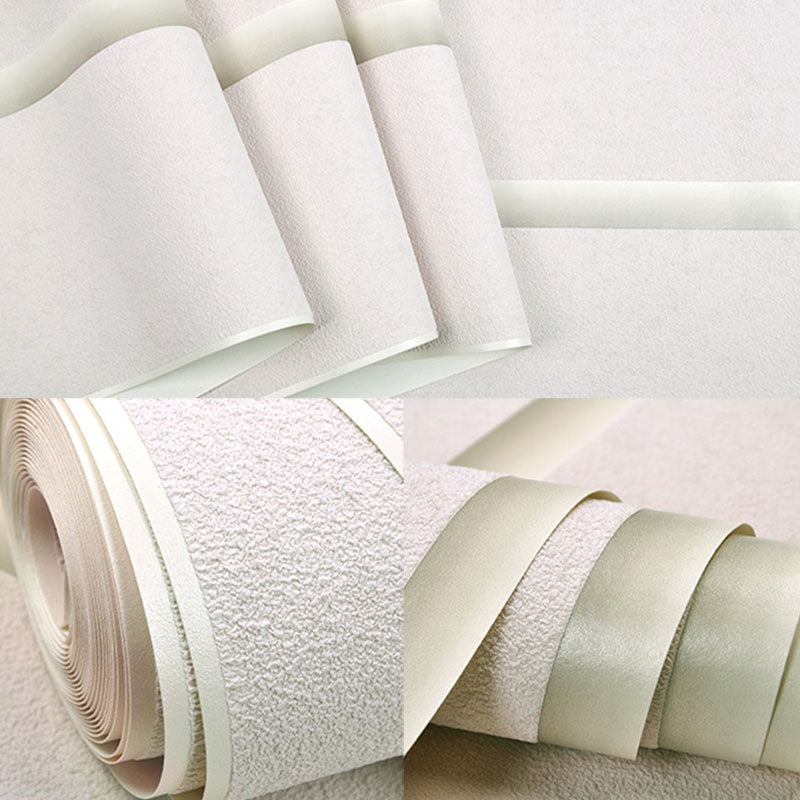 Horizontal Stripe Wall Art in Pastel Color Non-Woven Fabric Wallpaper for Home Decor, 33' x 20.5"