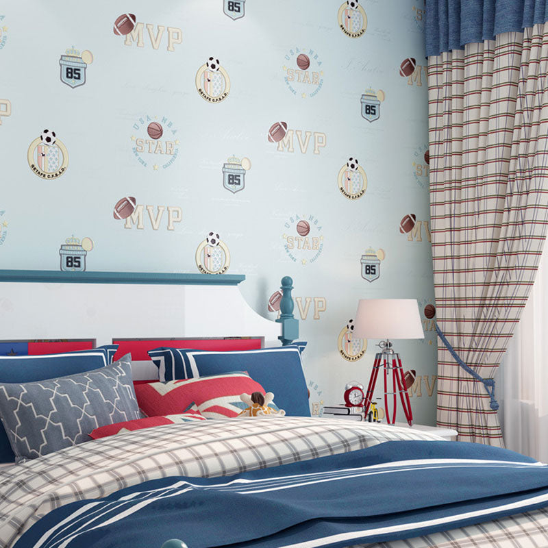 Simple Cartoon Star Wall Covering in Natural Color Non-Woven Material Wallpaper for Kids, 33' x 20.5"