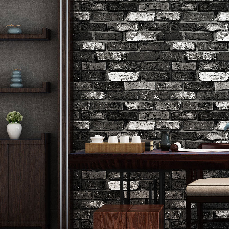 Waterproofing Brick Effect Wallpaper Non-Woven Material Original Wall Art for Accent Wall