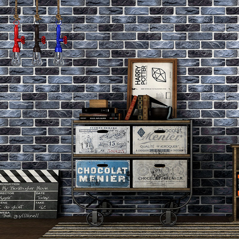 Metselwerkbehangrol in donkere kleur non-woven stoffen muurkunst voor huisdecoratie, 50 m².