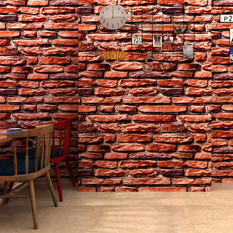 Stone Look  Wallpaper Roll for Bar or Coffee Shop Non-Pasted Wall Art, 33'L x 20.5"W