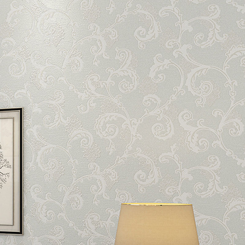 Soft Color Embossed Blossoms Wallpaper Water-Resistant Wall Decor for Bathroom, Non-Pasted