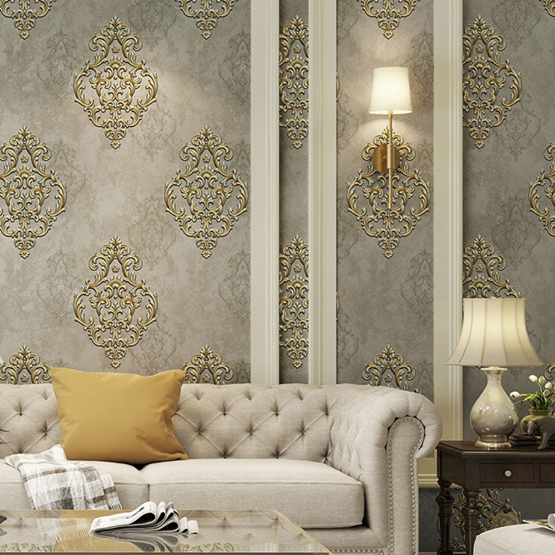 Stain-Resistant Wall Covering Non-Woven Material Classic Wallpaper Roll for Living Room