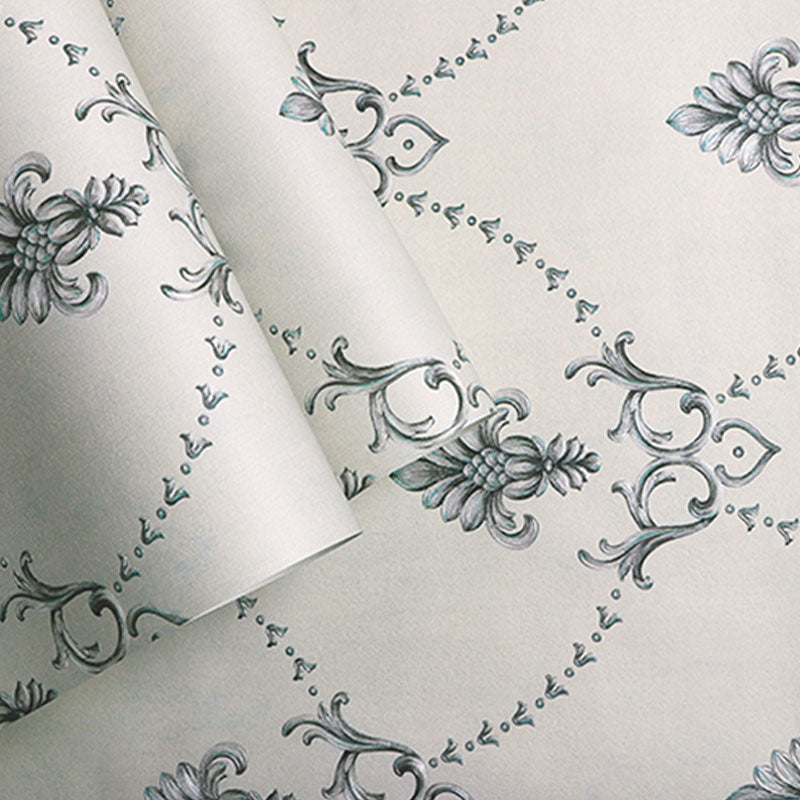 Retro Damask Design Wall Covering for Accent Wall, Pastel Color, 20.5-inch x 33-foot