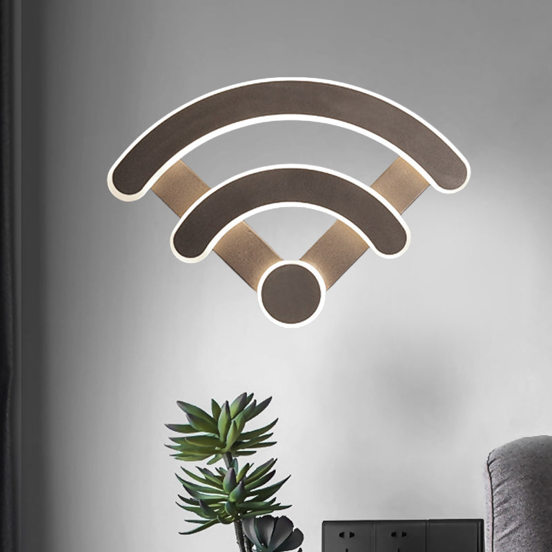 Noordse LED spoeling Mount Mount Wall SCONCE Licht Koffie Hartvorm/Zwart Wifi/Coffee Elk Head Wall Mount Lamp met acrylschaduw