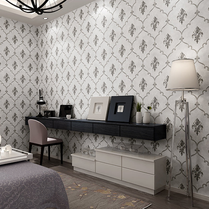 20.5"W x 33'L Scandinavian Simple Damasque Non-Pasted Wallpaper in Natural Color