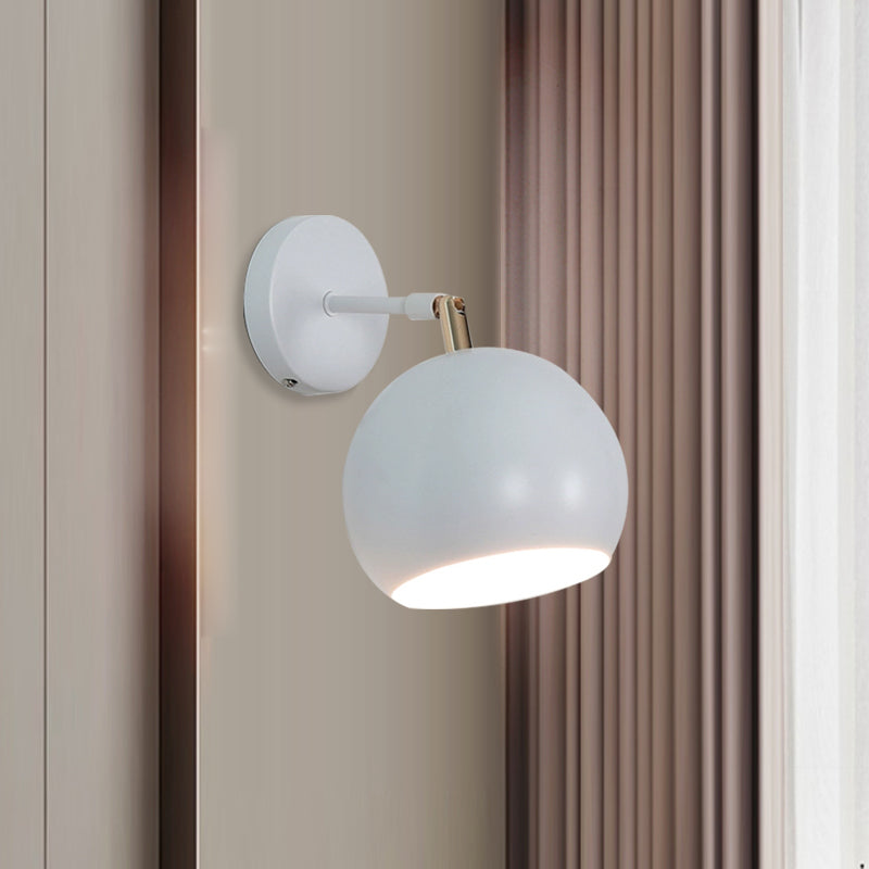 Lampada di scarpa con scarpa da letto globale regolabile in stile industriale Metallic 1 Luce bianca da parete bianca Luce