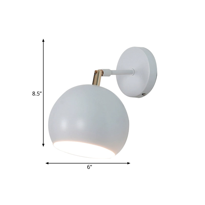 Lampada di scarpa con scarpa da letto globale regolabile in stile industriale Metallic 1 Luce bianca da parete bianca Luce