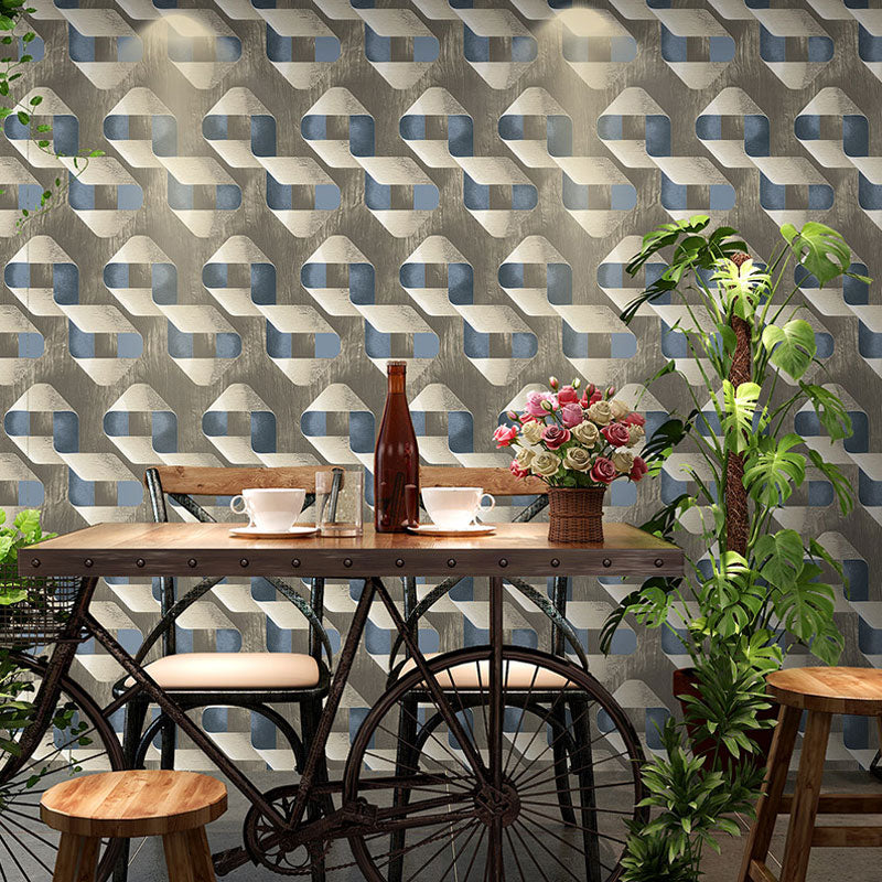 3D Effect Harlequin Wall Decor Soft Color Vinyl Wallpaper Roll for Accent Wall, 57.1 sq ft.