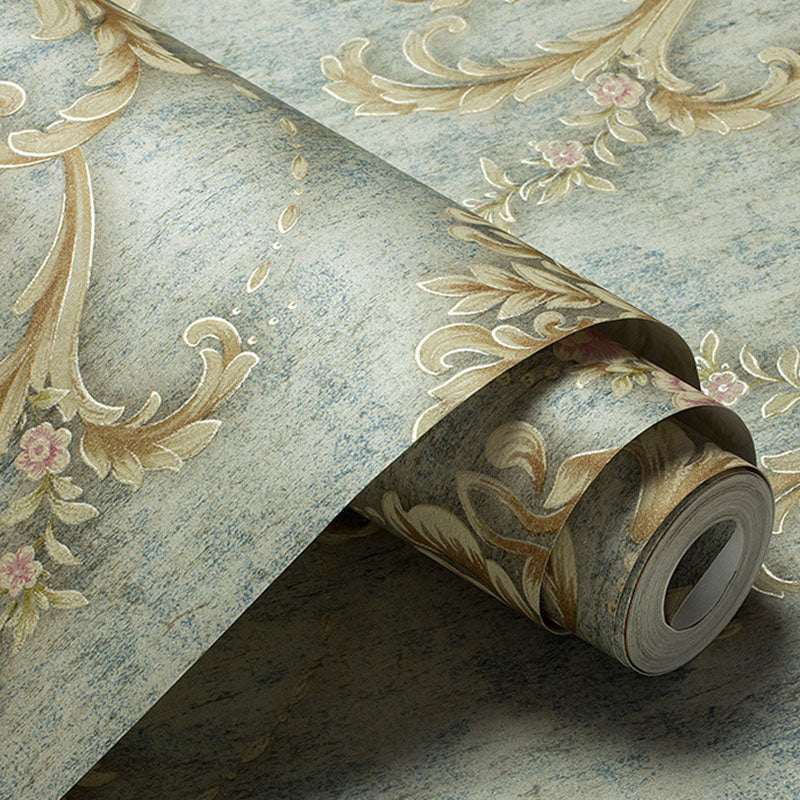 20.5" x 33' Luxury Wallpaper Roll for Accent Wall with Damask Design in Natural Color, Non-Pasted