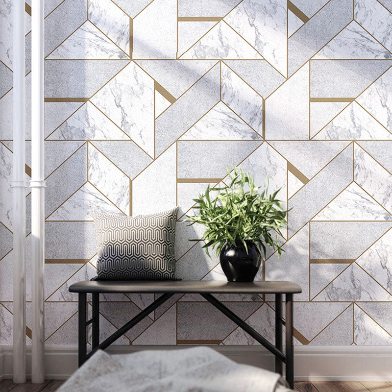 Neutral Color Modern Wallpaper Roll 20.5" by 33' Color Block Wall Art for Coffee Shop Decoration