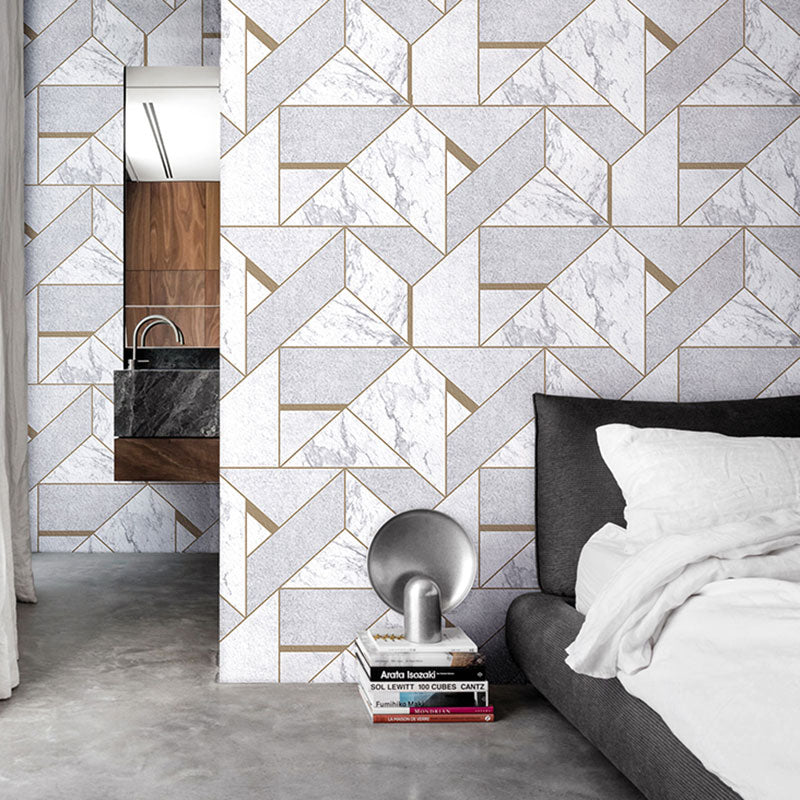 Neutral Color Modern Wallpaper Roll 20.5" by 33' Color Block Wall Art for Coffee Shop Decoration