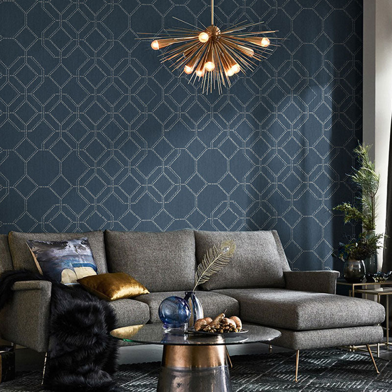 Gird Wallpaper Roll in Soft Color Non-Woven Material Wall Art for Home Decoration, 57.1 sq ft.