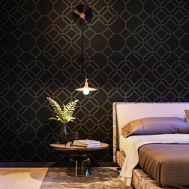 Gird Wallpaper Roll in Soft Color Non-Woven Material Wall Art for Home Decoration, 57.1 sq ft.